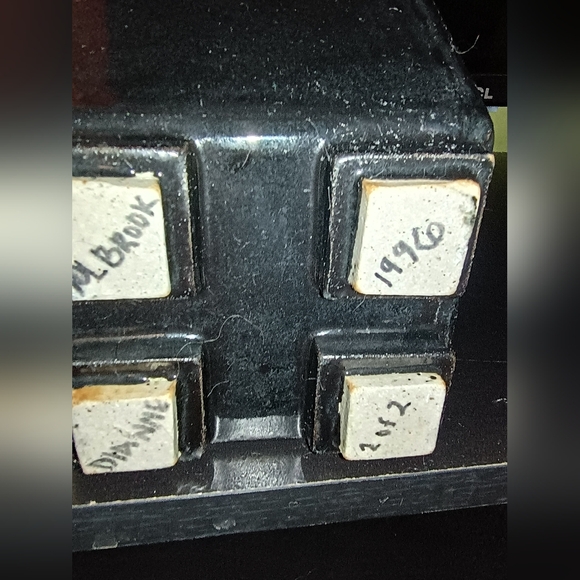 Unique Vtg 90s Modern Geometric Artisan Ceramic Book Ends, Handmade - Picture 4 of 15